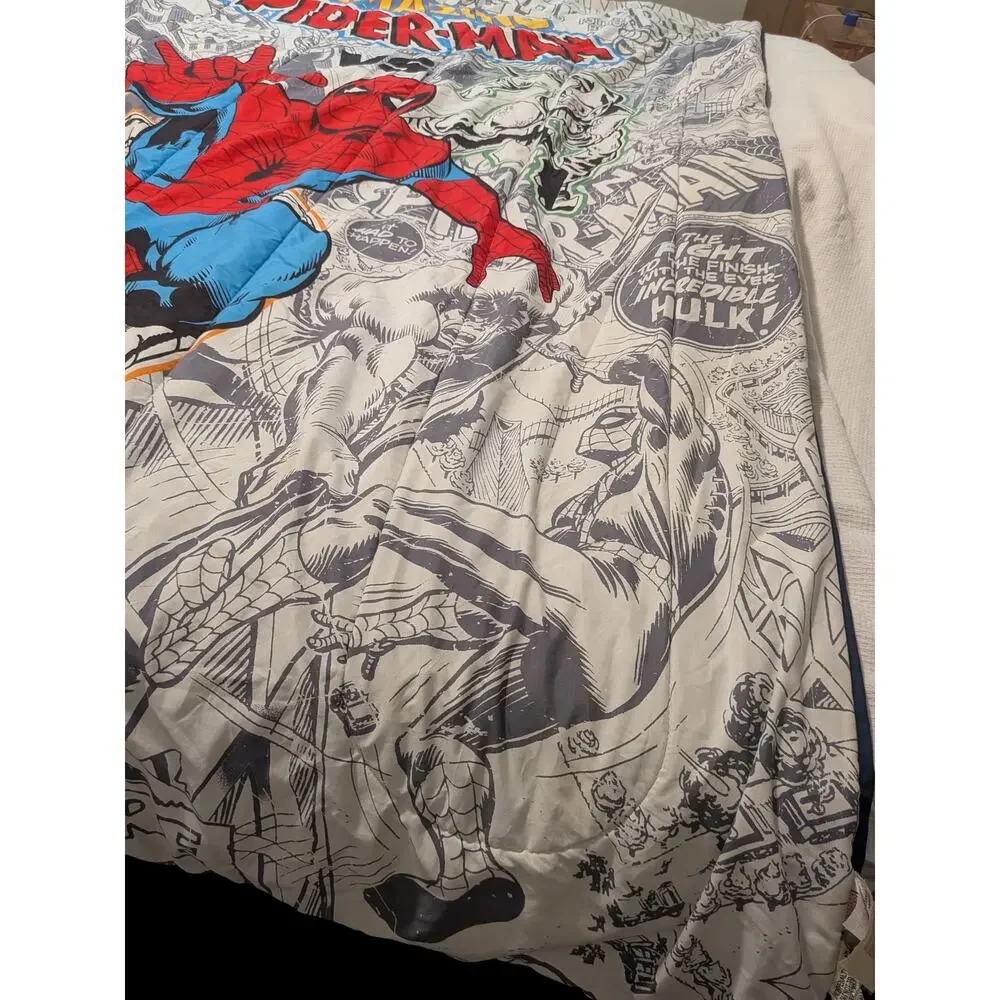 Marvel Amazing Spider-Man Twin Comforter Blanket 60x84 Vintage Comic Book Style